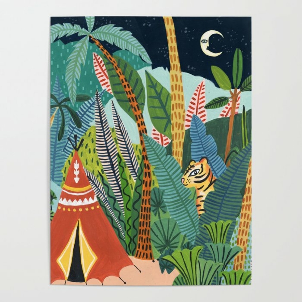 Jungle Tipi Tiger Tapestry